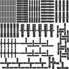 128Pcs Vacuum Connector Assortment Plastic Hose Joiner Tee Water Spray Pipe Join