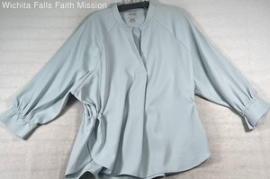 Nic+Zoe Powder Blue Shirt: Size S