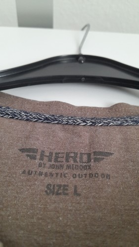HERO Maglia Maniche Lunghe Uomo Marrone Casual Basic (IT 56, EU 52) - Foto 7 di 7