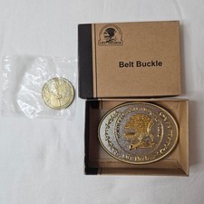North American Hunting Club Life Member Belt Buckle Whitetail Deer Medallion