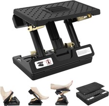 Foot Rest for under Desk at Work, 4-Height Adjustable, Foldable, with Massage Ro