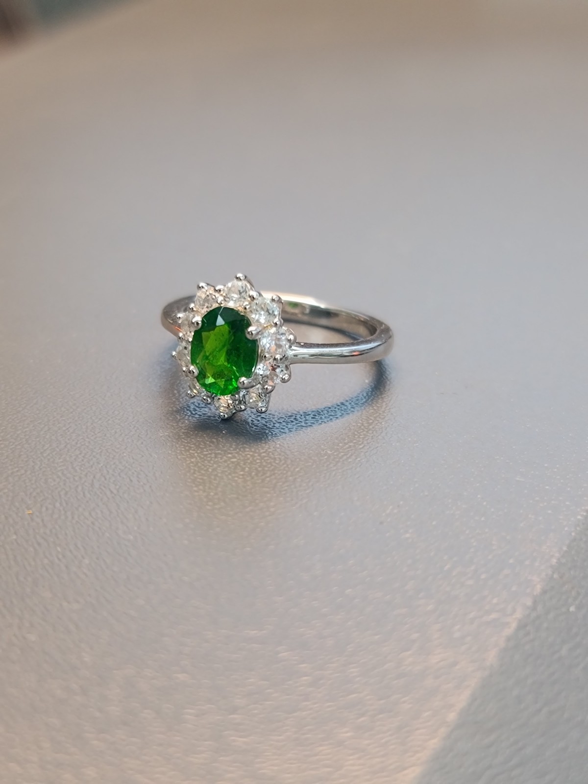 Sterling 925 Solid Silver AAA ICED Green Gemstone… - image 7