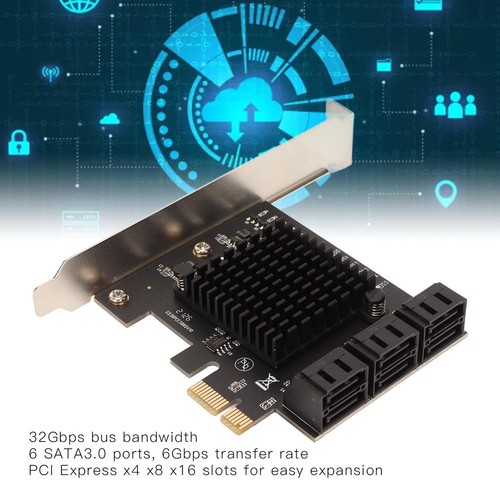 Pcie 3 0 Auf 6 Ports Erweiterungskarte 6Gbps Pci Express X4 X8 X16 Plug NTS - Bild 17 von 22