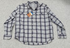 NEW COLUMBIA Shirt Mens XL Kestrel Trail Plaid Button Up Woven Omni Shade NWT