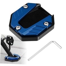 Motorcycle Kickstand Pad, Motorcycle Stand Pad, Aluminum Alloy Side Stand Blue