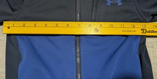 Under Armour Blue Hooded Fleece Lined Jacket Boys Size 5 Spring - Picture 7 of 8