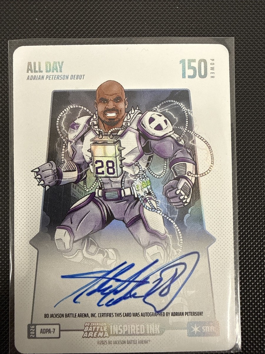 2025 Bo Jackson Battle Arena Adrian Peterson Auto Steel ADPA-7