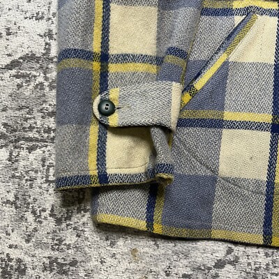 big yank 30s 40sウール オンブレチェックジャケット　ヴィンテージ Vintage 1930's 1940's Big Yank Plaid Wool Zip Up Jacket, 30's 40's