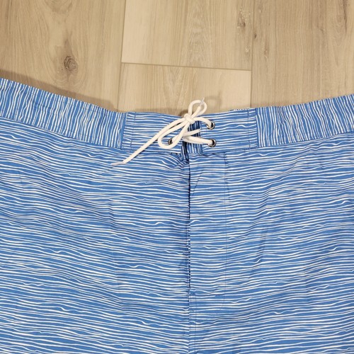 St. John's Bay Swim Shorts Men's 4XL Blue Wave Stripe Above Knee 10" Inseam New - Picture 2 of 11