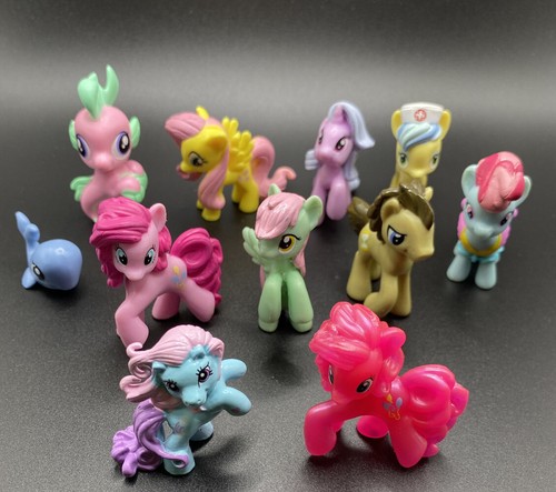 10 My Little Pony MLP Mini 2" Tall Variety Ponies Glitter, Seahorse, Mixed - Foto 1 di 12