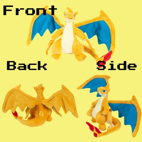 Mega Charizard Y Posable Wings -Freestanding Plush Toy – 12” Pokemon - Cute Fun - Picture 5 of 6