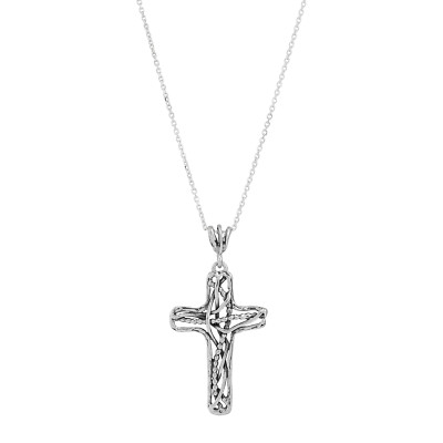 New Silpada 'Joyful Devotion' Sterling Silver Cross Pendant Necklace, 16'' + 2''