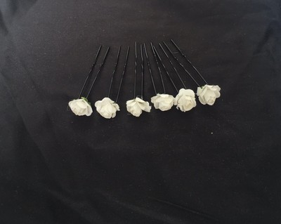 Rose Flower Hair Pins Wedding Bridal Diamond Hair Accessories
