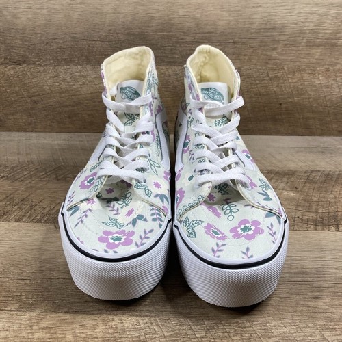 VANS Sk8-Hi Tapered Stackform Platform Pastel Floral Shoes Women’s Size 10 NEW - Picture 3 of 9