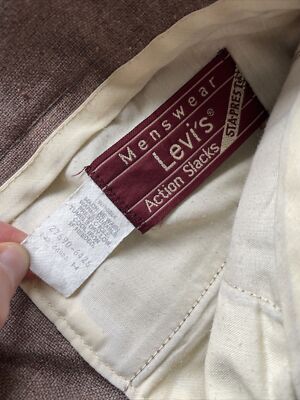 Levi's ACTION SUITS 　ACTION SLACKS スタプレ Vintage 70's 80's Levi's Action Slacks Brown Men's Sta Prest