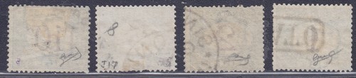 ITALY REGNO 1870 -74 SEGNATASSE 4v azzurro chiaro e bruno nn. 11, 12 13 e 14 US - Foto 3 di 3