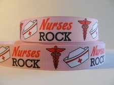 Grosgrain Ribbon, Nurses Rock, Hospital, Doctor, Nurses Cap, Nursing Student 7/8