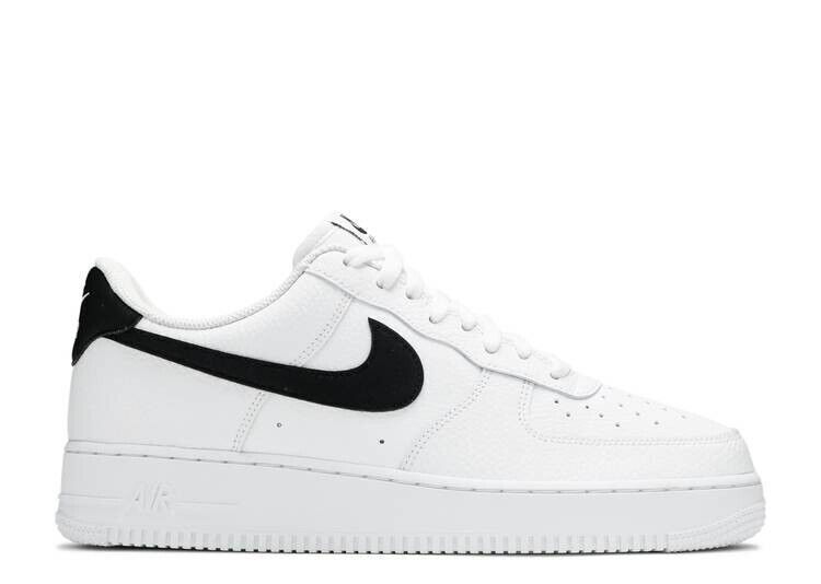 white nike air force 1 with black