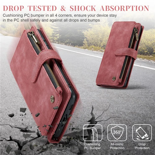 For Samsung S25 S24 S23 FE S22 S21 Detachable Magnetic Cover Leather Wallet Case - Picture 30 of 63