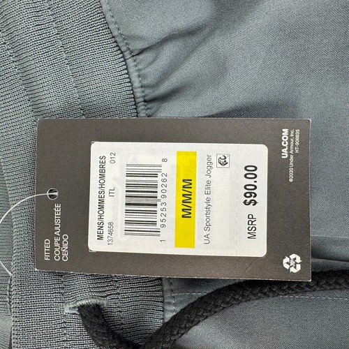 Joggers Under Armor Uomo Taglia M x 30" UA Sportstyle Elite Grigio 1374658 Nuovi con etichette - Foto 2 di 8