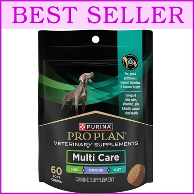 Purina Pro Plan 3-in-1 Dog Supplements - Skin, Digestive & Immune Care - 60 ct