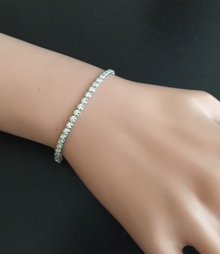 Armband 1,15 Karat natürlicher Diamant 14 Karat massiv Weißgold - Bild 6 von 7