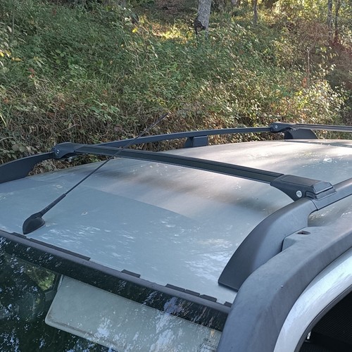 Roof Rack Cross Bars Set to fit Dacia Duster I 2013-2017 Black set - Picture 10 of 20
