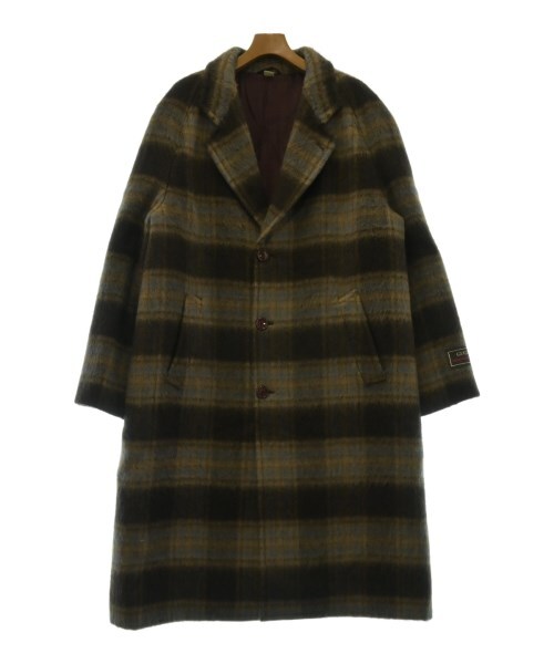 GUCCI Chester Coat BrownxBeigexLight blue(Check Pattern) 2200450675010 | eBay GUCCI Chester Coat BrownxBeigexLight blue(Check Pattern) 2200450675010 | eBay