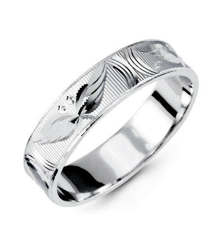 Nuevo anillo de boda acanalado de plata de ley 925 para hombre - S-509 - Imagen 3 de 3