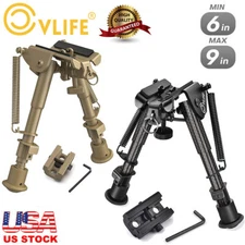 CVLIFE 6-9Inches Bipod Picatinny Bipod With Adapter For Outdoor Hunting Shooting