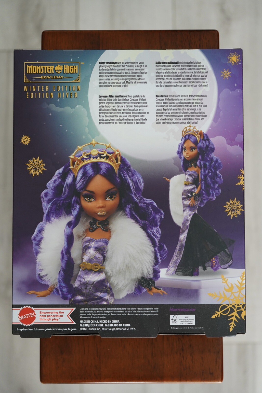 Monster High Howliday Winter Edition Clawdeen Wolf Doll – Mattel