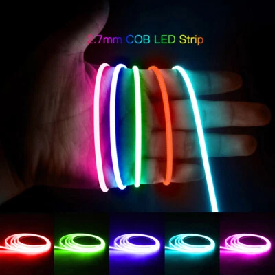 MARKENLOS Striscia striscia LED COB super sottile 2,7 mm 12 V flessibile luce a nastro 480 LED/m luce