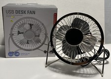 Desk Table Fan Personal USB Small Air Circulator Quiet Mini Portable Retro