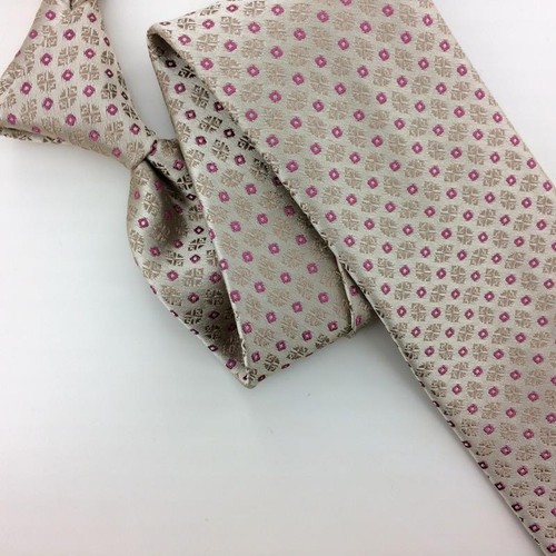 Charvet France Tie Vivid Bisque/Violet Skinny Jacquard Luxe Necktie Silk L2 NWT - Picture 3 of 7