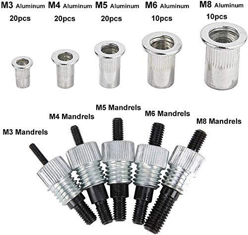 Rivet Nut Tool Kit 86Pcs Hand Rivnut Thread Setting Tools Hand M3/M4/M5/M6/M8 - Picture 8 of 12