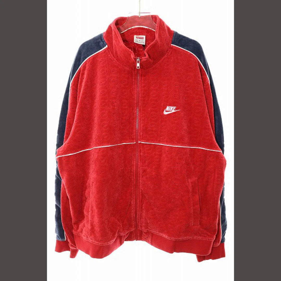 SUPREME x NIKE 21SS VELLUTO TRACK JACKET XL DB0496 687 ROSSO A usato18206cb43d