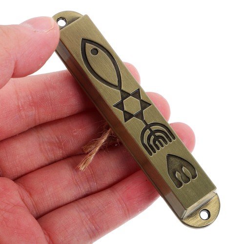 8 Stück Mezuzah Judaica Metall Tür Mezuzah Religiöses Geschenk Torpfosten - Bild 9 von 12