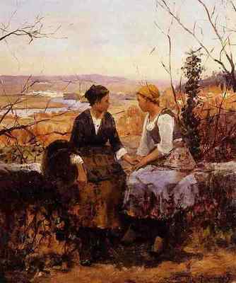 Blechschild Ritter Daniel Ridgway Die zwei Freunde A4 12x8 Aluminium