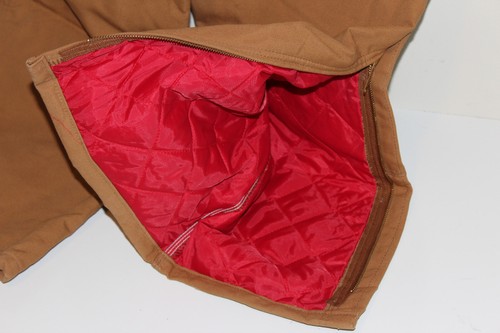 Carhartt NWT Bib Overalls Duck Quilt Lined Men 38x30 Double Knee R02 BRN USA - Picture 5 of 6
