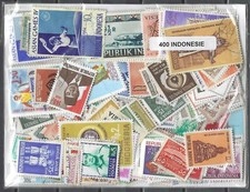 Indonésie 400 timbres différents