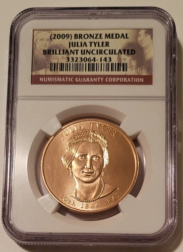 2009 Julia Tyler U.S. Mint First Spouse Bronze Medal BU NGC