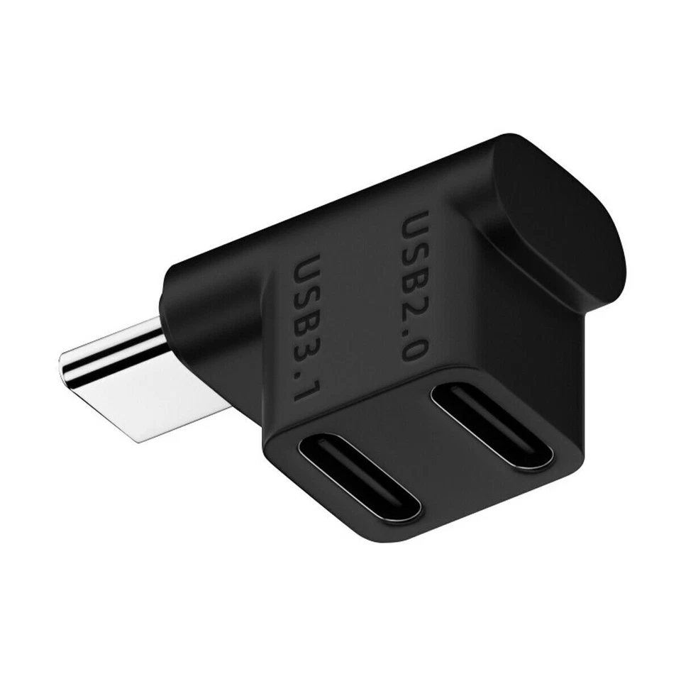 10Gbps USB3.0 Type C Male to Dual Female Power Data Splitter Adapter Up - Image 2 of 4