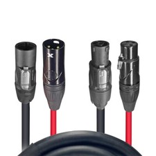 ProX XC-TR112-DMX06 6FT Dual Powerkon to Dual DMX Combo Link Cable