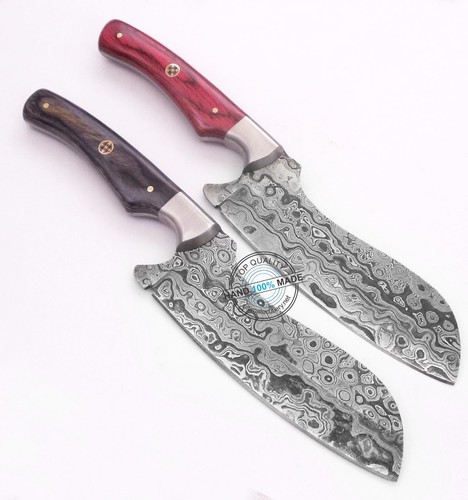 2 Stück! 8,75" maßgeschneidertes tolles Damaststahl Koch-/Küchenmesser (2025) - Bild 2 von 4