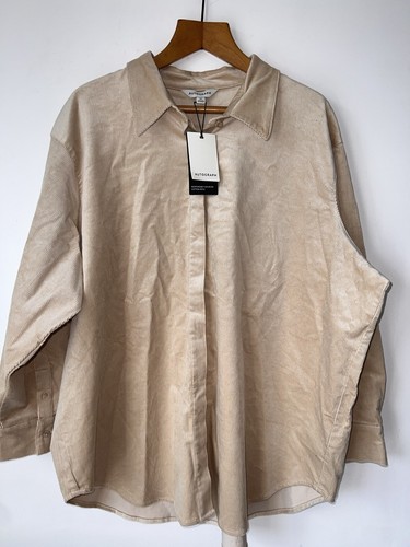 Marks and Spencer Autograph Corduroy Over Shirt Size 22 Shacket Top Opaline
