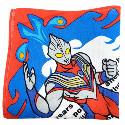 BANDAI - Cotton Ultraman Tiga Handkerchief - Pocket Square 12 x 12