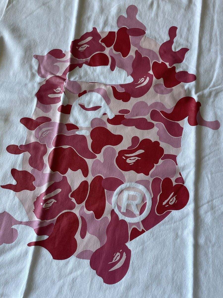 A Bathing Ape BAPE ABC Camo Rebuild Head Tee Pink Multiple A Bathing Ape BAPE ABC Camo Rebuild Head Tee Pink Multiple