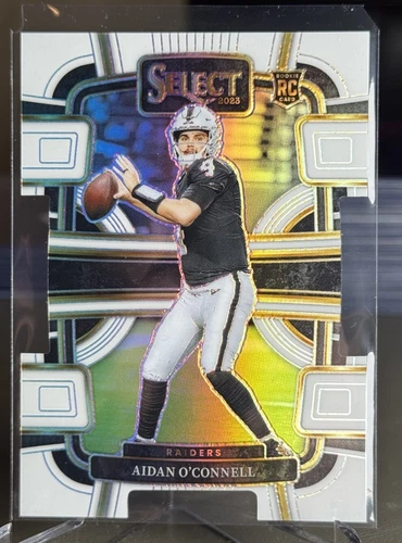 2023 Panini Select - Concourse White Prizm Die-Cut #58 Aidan O'Connell /199 (RC)