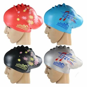 Girls Diving Swimming Caps Long Hair Women Waterproof Swim Hat Ear