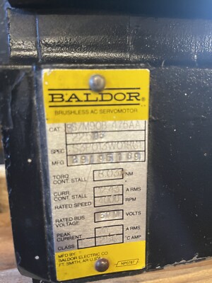Baldor BSM90B 475AA (Spec   S3P013W018G1) Brushless AC Servo Motor Brand New